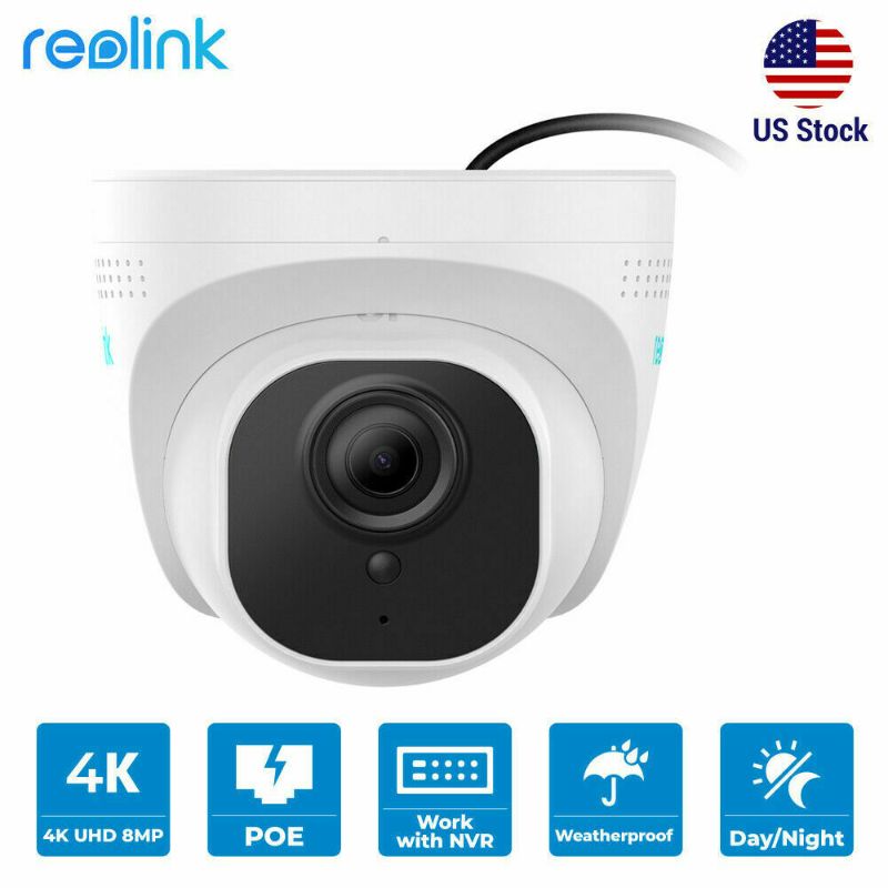 Photo 1 of 4K Ultra HD 8MP PoE Add-on Dome Security IP Camera Audio Recording Reolink D800. Pack of 4
