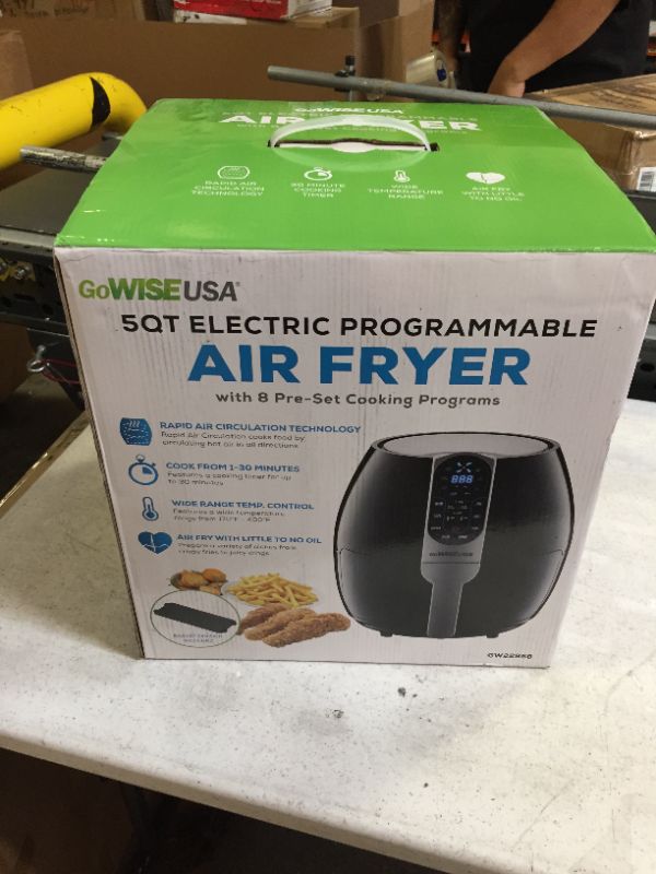 Photo 4 of 5.0 qt. Black Electric Air Fryer with 8-Presets with Recipe Book - open box - like new - possible missing pieces 