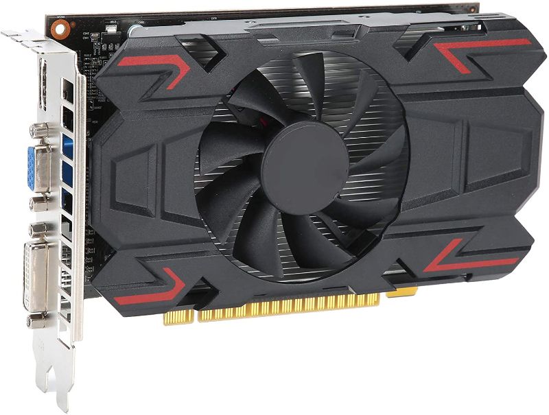 Photo 1 of Desktop Computer Graphics Card, 128 Bit 4GB 650MHz Core Frequency DDR5 3D API DirectX 12 Computer Components, Gaming Graphics Cards, Low Consumption 1000MHz Video Memory Frequency Graphics Games Card