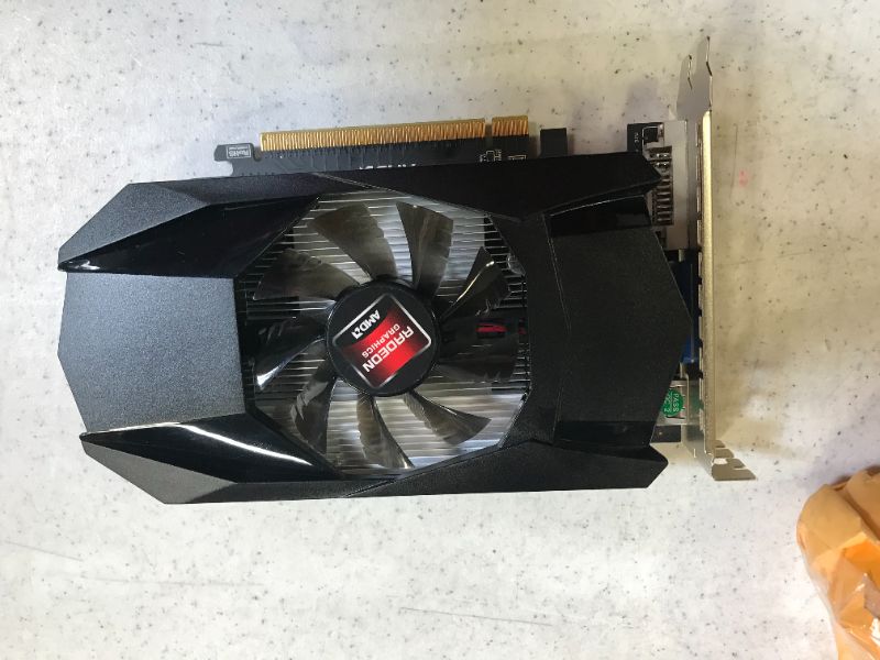 Photo 2 of Desktop Computer Graphics Card, 128 Bit 4GB 650MHz Core Frequency DDR5 3D API DirectX 12 Computer Components, Gaming Graphics Cards, Low Consumption 1000MHz Video Memory Frequency Graphics Games Card