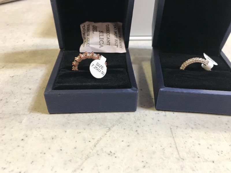 Photo 2 of 2 pack of italio diamond rings (not authentic) (size 7.25)