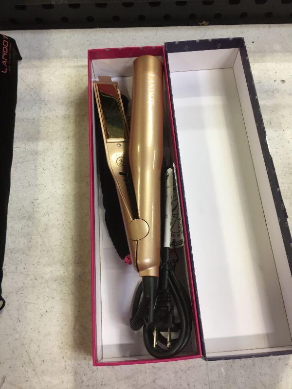 Photo 2 of LANDOT 2-in-1 Flat Iron Hair Straightener and Curler Professional Twist Curling Straightening Iron