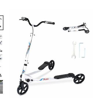 Photo 1 of AODI Swing Scooter, 3 Wheeled Scooter with 3-Level Adjustable Height Handle Kick Wiggle Scooters Push Drifting for Girls/Boys/Adult

