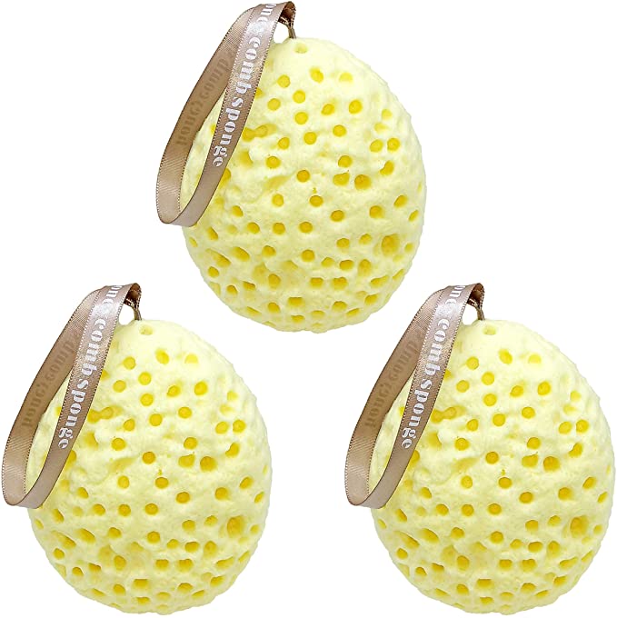 Photo 1 of 2PC LOT 
Spclsim Bath Shower Sponge Body Scrubber Loofah Sponge Gentle Body Exfoliating Loofahs Pouf Cleaning Body Luffa Sponge for Women Men Kid (Yellow-3 PCS)
2 COUNT