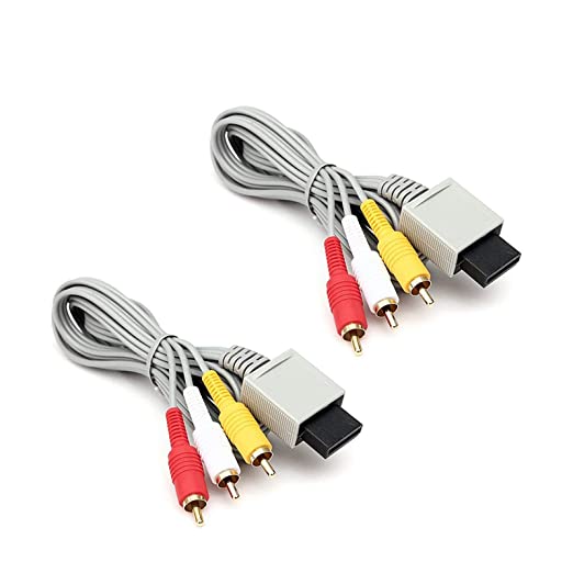 Photo 1 of 2PC LOT
Wii U AV Cable, AV Cable Composite Retro Audio Video Standard Cord for Nintendo Wii Wii U (6 Feet 2 Pack), 2 COUNT