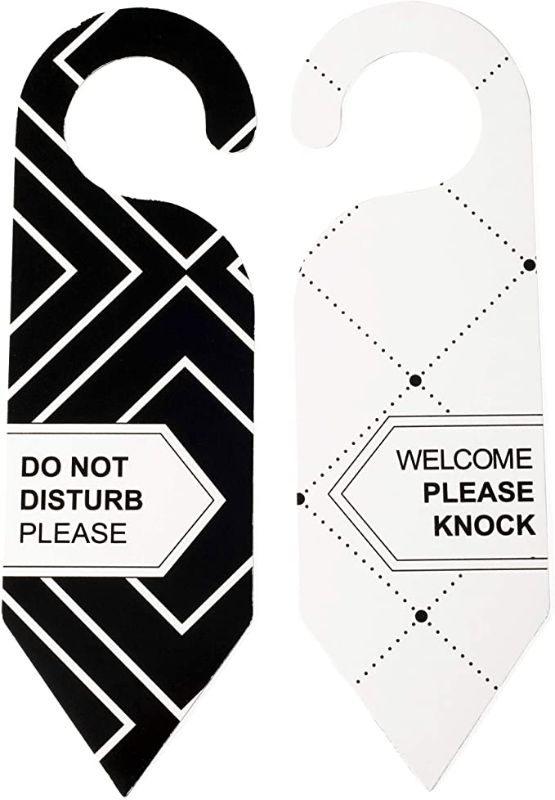 Photo 1 of 2PC LOT
Do Not Disturb Door Hanger Sign & Please Knock Sign Pvc 2 Pcs. 11"x3.35" For Office Class Meeting Therapists Meditation Session Bedroom Honeymoon
2 COUNT, 4 PCS TOTAL