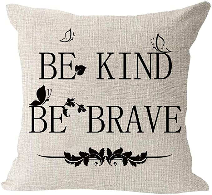 Photo 1 of 2PC LOT
huangdd Be Kind be Brave Throw Pillow Covers,Cotton Linen Square Waist Pillow Case for Sofa Couch,Gift for Child boy Girl 18x18 inch

Auhoahsil Mouse Pad, Square Anti-Slip Rubber Mousepad with Stitched Edges for Office Gaming Laptop Computer Men W