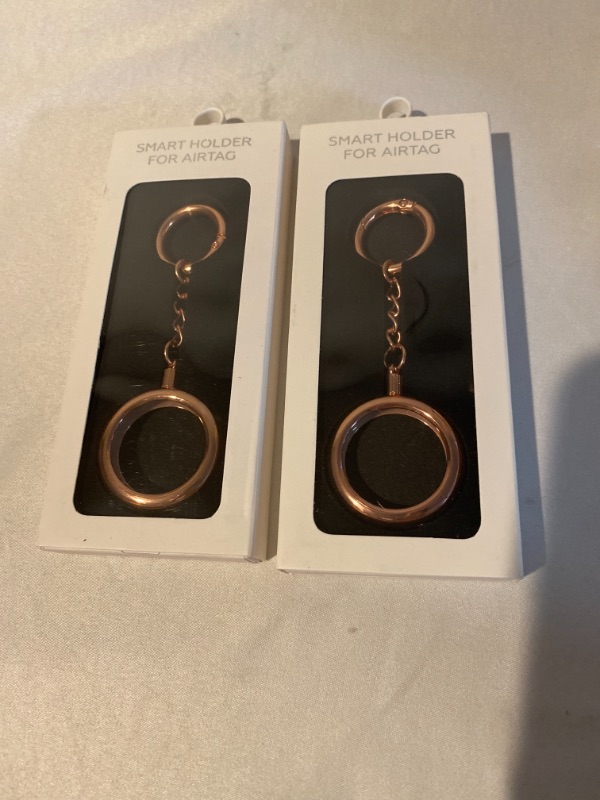 Photo 1 of 2PC LOT
DamonLight AirTag Keychain Case Premium Stainless Steel Air Tag Holder Air Tags Accessories (Rose Gold), 2 COUNT