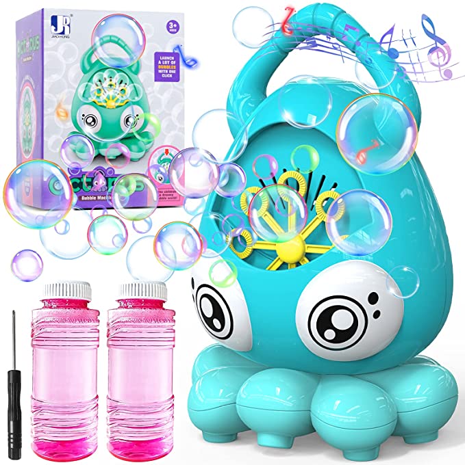 Photo 1 of Bubble Machine Automatic Bubble Blower Bubbles for Toddlers Kids Portable Bubble Maker with Music 3000+ Bubbles/Min, 2 120ml Bubble Solution Outdoor Bubble Toys for Boys Girls Parties Birthday Gift
FACTORY SEALED 