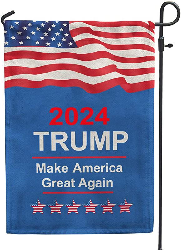 Photo 1 of 2PC LOT
Donald Trump 2024 Garden Flag, Make America Great Again, US Election Patriotic Linen Yard Signs,Vertical American President Farmhouse Burlap Yard Outdoor Decoration 12 x 18 Inch Double Sided, 2 COUNT