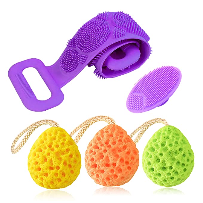 Photo 1 of 2PC LOT
Silicone Back Scrubber for Shower Silicone Bath Body Scrubber Brush with Bath sponge Silicone Face Exfoliator Bath Scrubber for Men and Women (PURPLE)

Cool Protection Stand,As Seen On TV Cool Mask Keep You Cool & Dry All Day Reduce Friction,Mask 