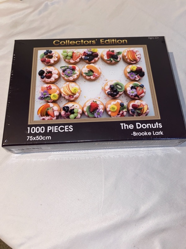 Photo 2 of DEKOSH Donuts Delight 1000 Piece Jigsaw Puzzle for Adults | Delicious Family Fun Kids & Adult Puzzle Set - 29.5 x 19.7 Inch
FACTORY SEALED