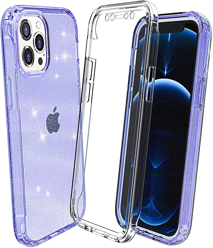 Photo 1 of 2PC LOT
Facweek Dual Layer Protective Case Compatible with iPhone 12 Pro Max Glitter Clear Bling Sparkle Case [Built in Screen Protector] Heavy Duty Shockproof Soft TPU Cover for 12 Pro Max 2020 6.7"-Purple

Flocute Glitter Case Compatible with iPhone 12 