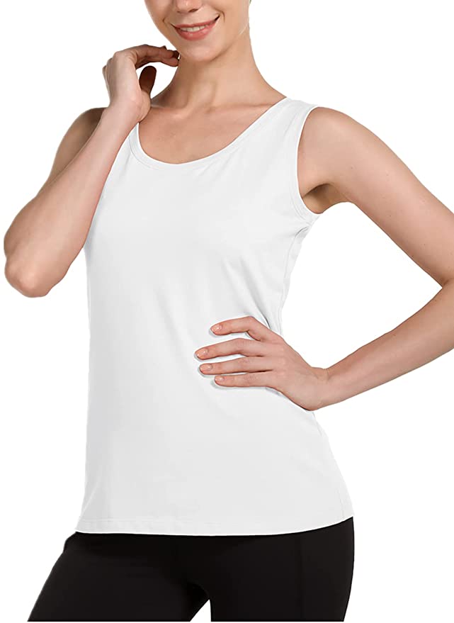 Photo 1 of BALEAF Women's Wide Strap Cotton Workout Tank Tops Yoga Crewneck Sleeveless Shirts
SIZE XL