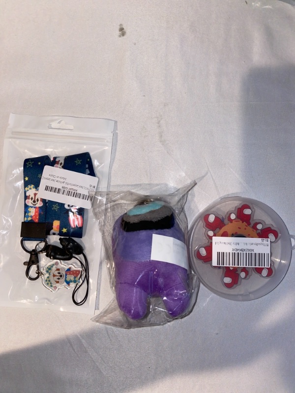 Photo 1 of 3PC LOT
AMOUNG US FIDGET SPINNER, RED
AMOUNG US KEYCHAIN, PURPLE
NECK LANYARD FOR KIDS
