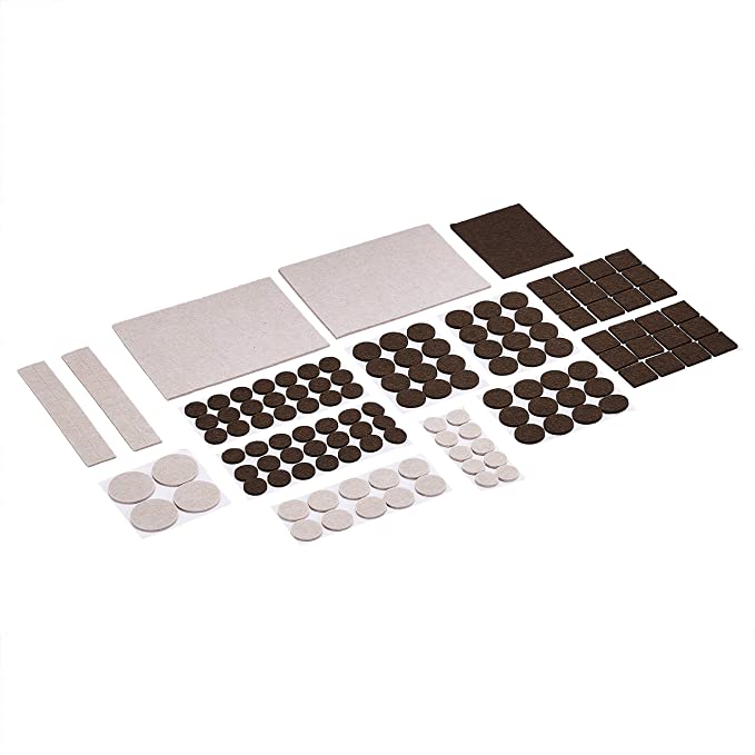 Photo 1 of 2PC LOT
Amazon Basics Felt Furniture Pads, Beige and Brown, 133 pcs, 2 COUNT