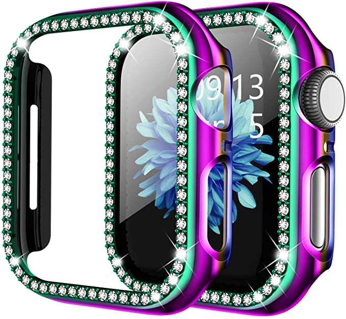 Photo 2 of 2PC LOT
Cucell Compatible with iPhone 12 Case iPhone 12 Pro Cases 6.1 inch(2020),Liquid Silicone Gel Rubber Full Body Protection Shockproof Durable Drop Proof -Pine Green

adepoy Apple Watch Case 44mm Series 6/5/4 SE Bling Rhinestone Apple Watch Protectiv