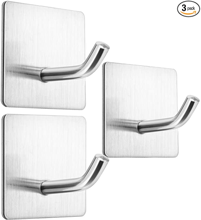 Photo 1 of 2PC LOT
Manspdier Self Adhesive Hooks for Hanging, Wall Hooks for Hanging Hooks, Wall Hangers Without Nails Heavy Duty, Wall Hook, 3 Pack
