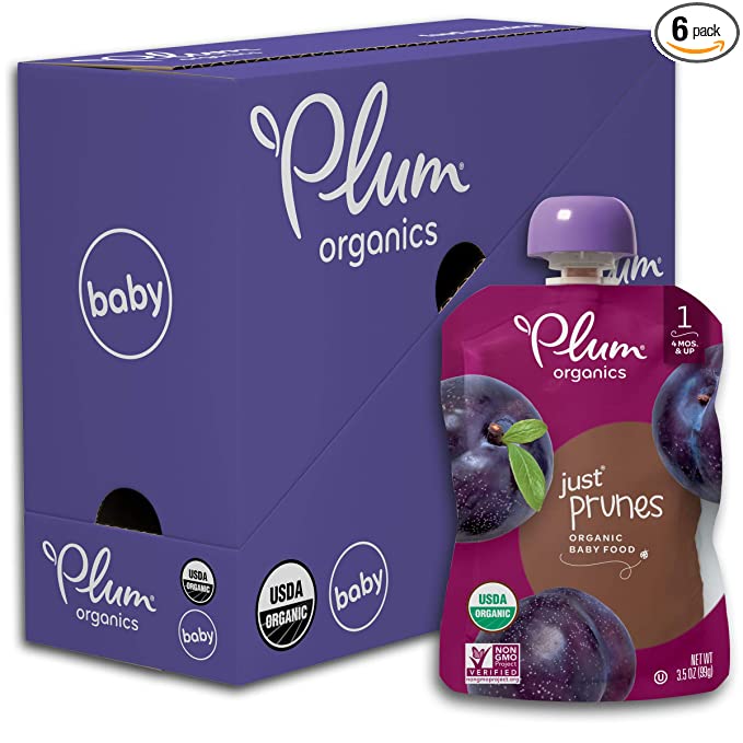 Photo 2 of 2PC LOT
Plum Organics Stage 1 Organic Baby Food, Prune Puree, 3.5 Ounce Pouch (Pack of 6), 2 COUNT
EXP 09/17/2021