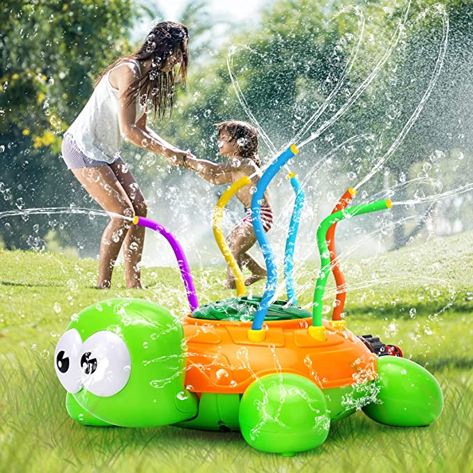 Photo 1 of Kids Sprinklers for Yard, Summer Outdoor Water Toy for Toddler, Yard Play Toys Turtle Sprinkler for Boys and Girls, Garden Hose Outside Lawn Backyard Splash Sprinkler Toy Children Gift