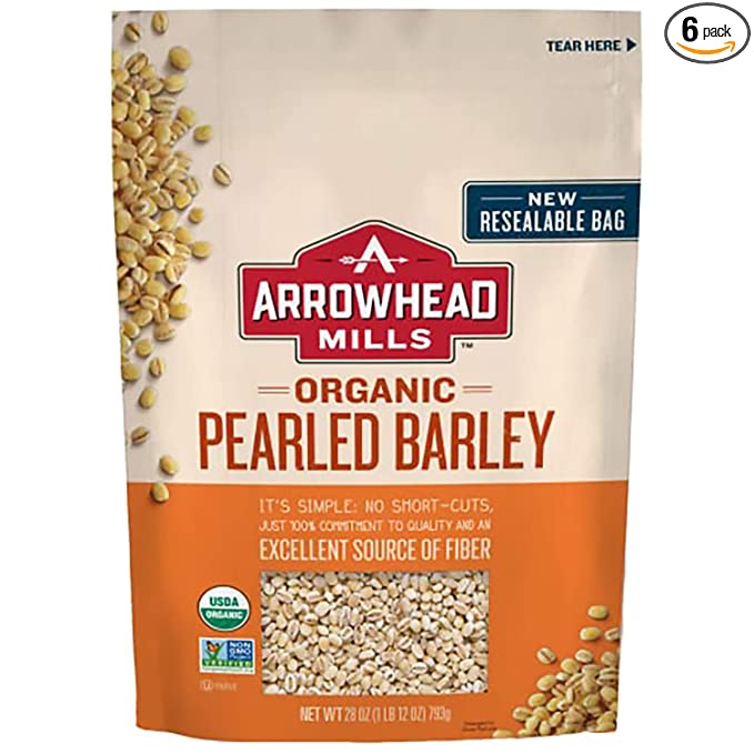 Photo 1 of Arrowhead Mills 7433347618 Organic Pearled Barley, 28 Oz Bag (Pack of 6), 1.75 Pound, Pack of 6
EXP 10/09/2022
BOXED 