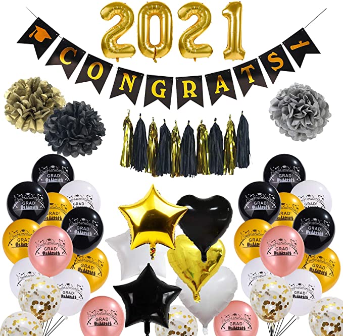 Photo 1 of 2PC LOT
SINTIA 63 PCS Graduation Decorations 2021 Party Supplies Graduations Banner - Hanging Swirls Decor/Congratulations Banner/Latex Balloons/Pattern Foil Balloon,2021 Grad Party Decorations

OURASHERO 2 Pack Ice Cream Bar Molds with Lid, Different Ani