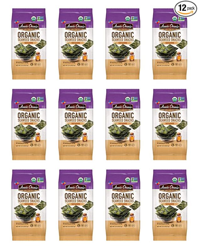 Photo 1 of 2PC LOT
Annie Chun's Organic Seaweed Snacks, Sesame, 0.16 oz (Pack of 12), America's #1 Selling Seaweed Snacks, EXP 09/23/2021

Plum Organics Stage 1 Organic Baby Food, Prune Puree, 3.5 Ounce Pouch (Pack of 6), EXP 09/17/2021