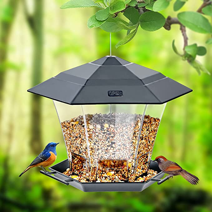 Photo 1 of 2PC LOT
Hanizi Wild Bird Feeder, Squirrel Proof Bird Feeders, Hanging Bird Feeder for Outside, Garden Decoration Yard ( Black )

JTX Kitchen Craft Mechanical Wind Up 60 Minutes Timer 360 Degree Rotating Cute Animals Time Timer for Children, Baking and Boi