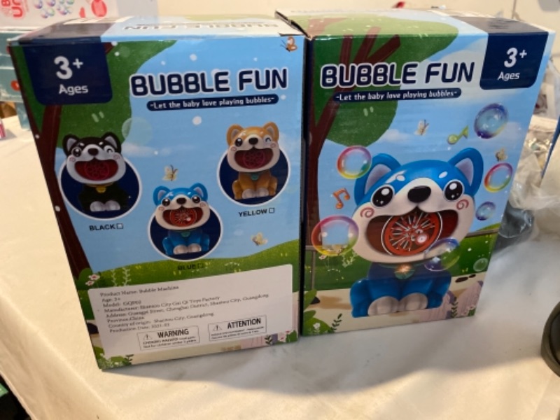 Photo 2 of 2PC LOT
LOVKIZ Bubble Machine Doggy Bubble Maker for Toddlers 3500+ Bubbles/Mins, Automatic Bubble Machine for Kids Indoor Outdoor Birthday Party Wedding, Bubble Blower for Baby Girls & Boys, 2 COUNT