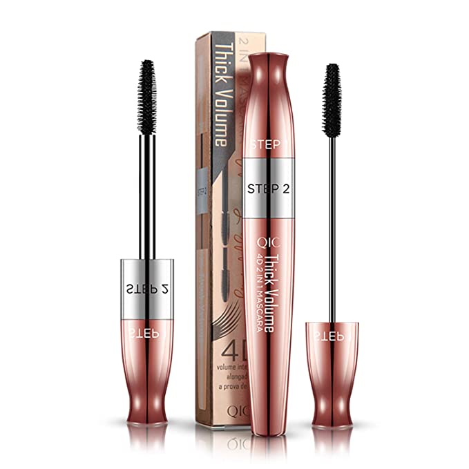 Photo 1 of 2PC LOT
2 in1 4D Silk Fiber Lash Mascara,Double Headed with Lengthening,Curling and Thickening Effect,Waterproof and Long Lasting, 2 COUNT