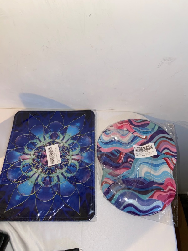 Photo 3 of 2PC LOT
HEVITDA Ergonomic Mouse Pad with Wrist Support, Cute Mouse Pads with Non-Slip PU Base for Home Office Gaming Working Easy Typing & Pain Relief, Abstract Blue Pink Waves

OSOBO Gaming Mouse Pad, Rectangle Mandala Mouse Mat, Small Mousepad with Desi