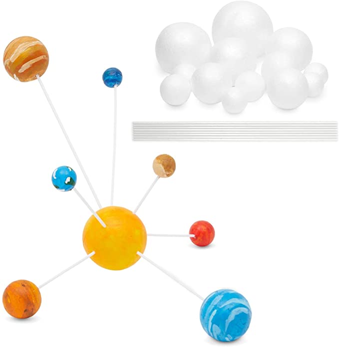 Photo 1 of 2PC LOT
DIY Solar System Model Kit with Foam Balls and Bamboo Sticks (24 Pieces), 2 COUNT