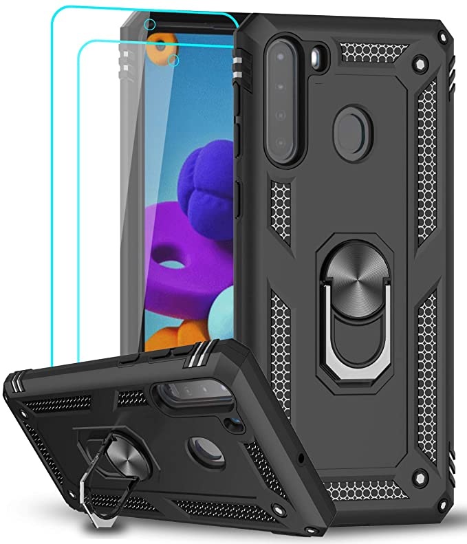 Photo 1 of 2PC LOT
LeYi Compatible for Samsung Galaxy A21 Case (Not Fit A20) with [2 Pack] Tempered Glass Screen Protector, [Military-Grade] Protective Phone Case with Car Ring Holder Kickstand for Samsung A21, Black

Sucnakp for Moto g Play 2021 Case Motorola g Pla