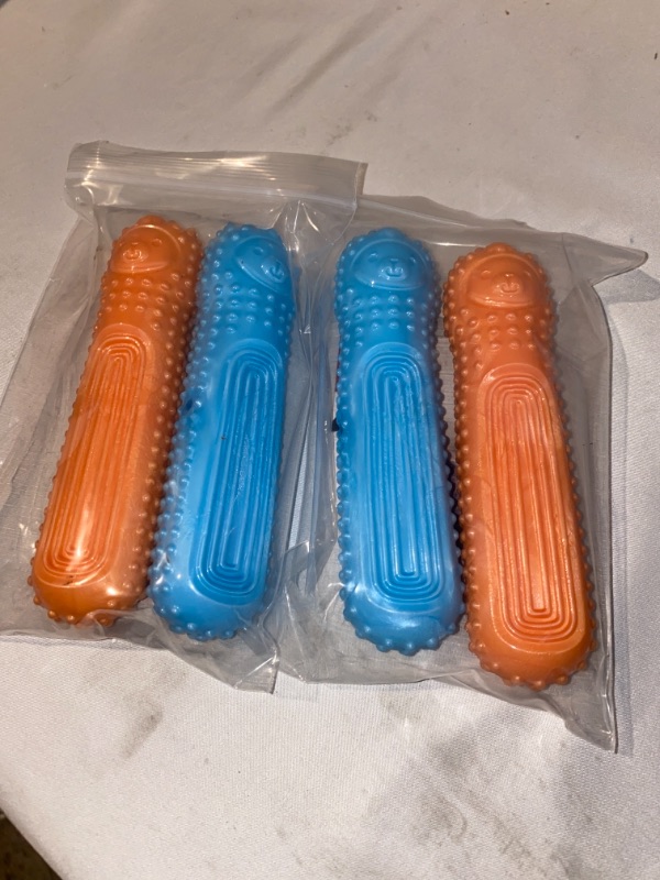 Photo 2 of 2PC LOT
Puppy Chew Toys Indestructible Dog Toys for Training and Cleaning Teeth Interactive Dog Toys for Small Dogs- 2 Pack
2 COUNT, 4 PCS