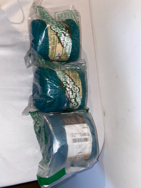 Photo 1 of 3PC LOT
Lily SUGAR N CREAM SB Yarn, Teal, 3 COUNT