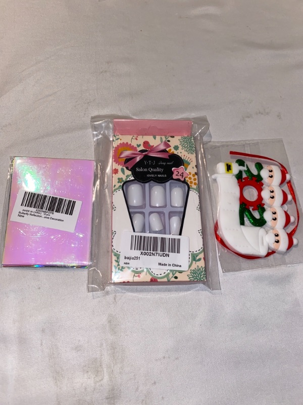 Photo 4 of 3PC LOT
Aocool 2021 Family Custom Christmas Decorations DIY Creative Gifts, Personalized Christmas Decoration Kits, Personalized Quarantine Survivor Decorations Christmas Tree Decoration Kits

Yalice Square Fake Nails Glossy Short Press on Nails Acrylic F