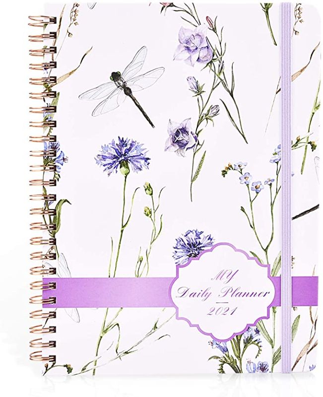 Photo 1 of 2PC LOT
2021 Planner - Weekly and Monthly Planner with Tabs, Flexible Hardcover Daily Planner, Strong Twin - Wire Binding Floral Planners with Inner Pocket, Elastic Closure, 6.3" x 8.4" (Floral Pattern C)

SILICONE SMART WATCH STRAP, WINE RED