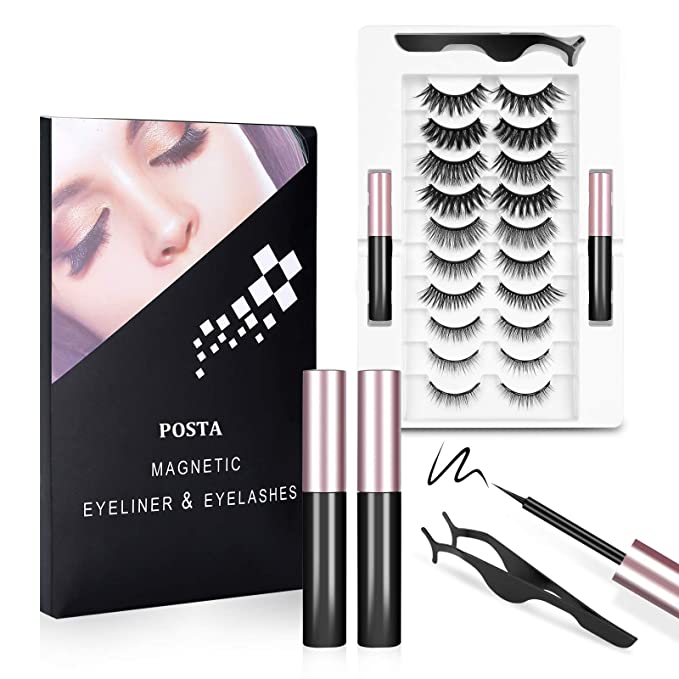 Photo 1 of 10 Pairs Eyelashes, POSTA Magnetic Eyelashes 2pcs Eyeliner, 3D False Eyelashes, With Tweezers, Magnetic Eyeliner and Magnetic Eyelash Kit for Women
FACTORY SEALED