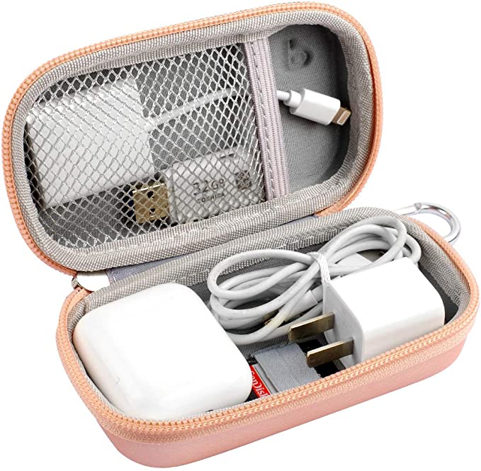 Photo 1 of 2PC LOT
Earbud Earphone Case, SD Card Reader USB Flash Drive Organizer Holder Wall Charger USB Adapter Cable Pouch for Apple AirPods/Pro- Rose Gold(CASE ONLY), 2 COUNT