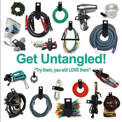 Photo 2 of 2PC LOT
6PCS Upgrade Extension Cord Organizer - Hook and Loop Heavy-Duty Straps, Cord Wrap Keeper, Cable Straps for Cords, Hoses, Rope, RV, Boat and Garage Storage and Organization, 2 COUNT