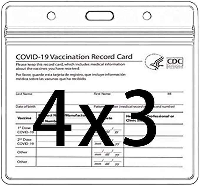 Photo 1 of 2PC LOT
Covid Vaccination Card Holder,CDC Vaccination Card Protector 4 X 3 Inches Immunization Record Vaccine Card Holder Waterproof Clear Vinyl Plastic Sleeve with Type Resealable Zip (5 Pack)
2 COUNT, 10 PCS