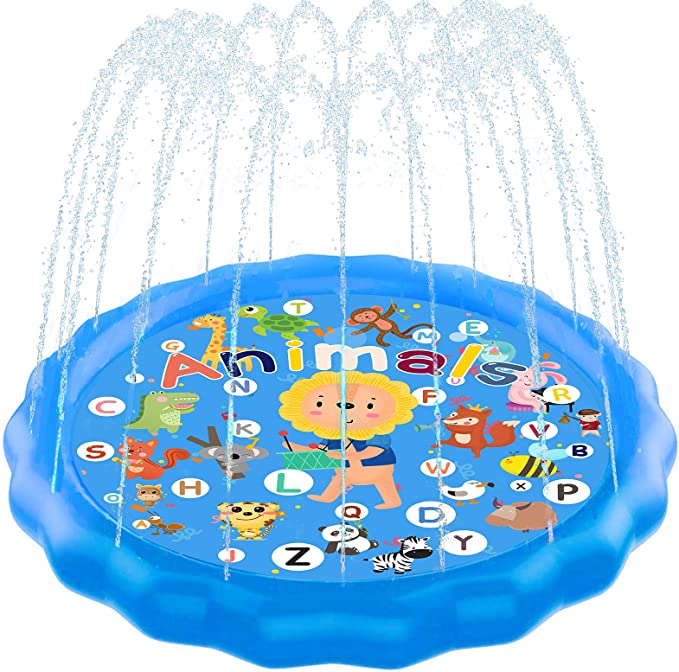 Photo 1 of Kidcia Splash Pad, 68” Sprinkler for Kids & Toddlers, Kids Sprinkler Pool for Outdoor Summer Game & Party, Wading Pool for Learning-A-Z Alphabet & Animals Educational Design
FACTORY SEALED