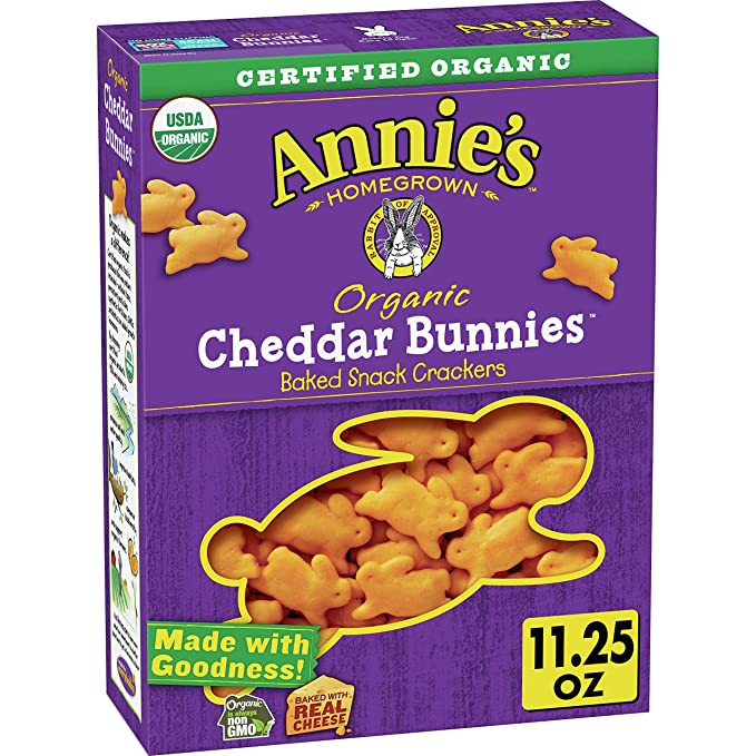 Photo 1 of 4PC LOT
Annie's Organic Cheddar Bunnies Baked Snack Crackers, 11.25 oz, 4 COUNT
EXP 10/16/2021