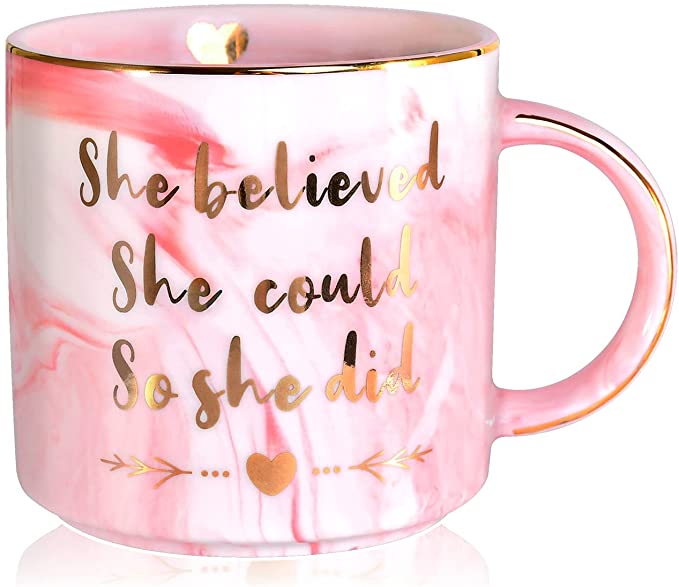 Photo 1 of Aetegit Graduation Gifts for Her, She Believed She Could So She Did - 12 Oz Graduation Ceramic Coffee Mug for Masters Degree, MBA,Nurse, College Graduation Congratulations Gifts 2021