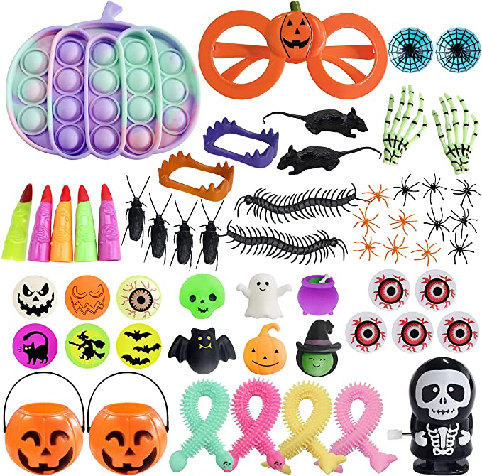 Photo 1 of 2PC LOT
57 Pack Halloween Sensory Pop Fidget Packs Simple Mini Pop Dimple Toys for Kids Adults Autism Special Stress Relief and Anti-Anxiety Toys Assortment Party Favors Halloween Goodie Bags, 2 COUNT