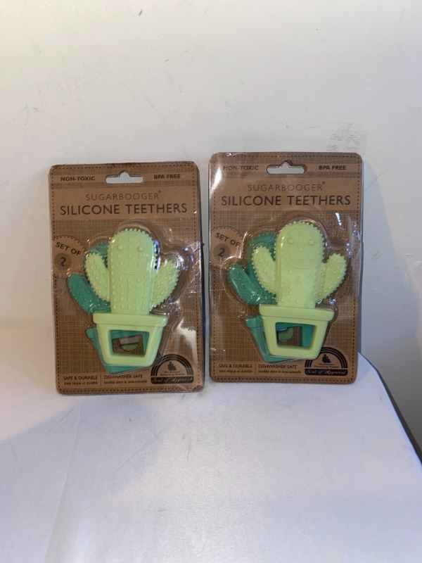 Photo 2 of 2PC LOT
PrimaStella Silicone Cactus Teethers for Infants, Babies and Toddlers - Safety Tested - BPA Free - Cute, Soothing, Easy to Hold - Baby Teether Toy Set of 2 - Green & Neo Mint, 2 COUNT