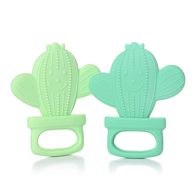Photo 1 of 2PC LOT
PrimaStella Silicone Cactus Teethers for Infants, Babies and Toddlers - Safety Tested - BPA Free - Cute, Soothing, Easy to Hold - Baby Teether Toy Set of 2 - Green & Neo Mint, 2 COUNT