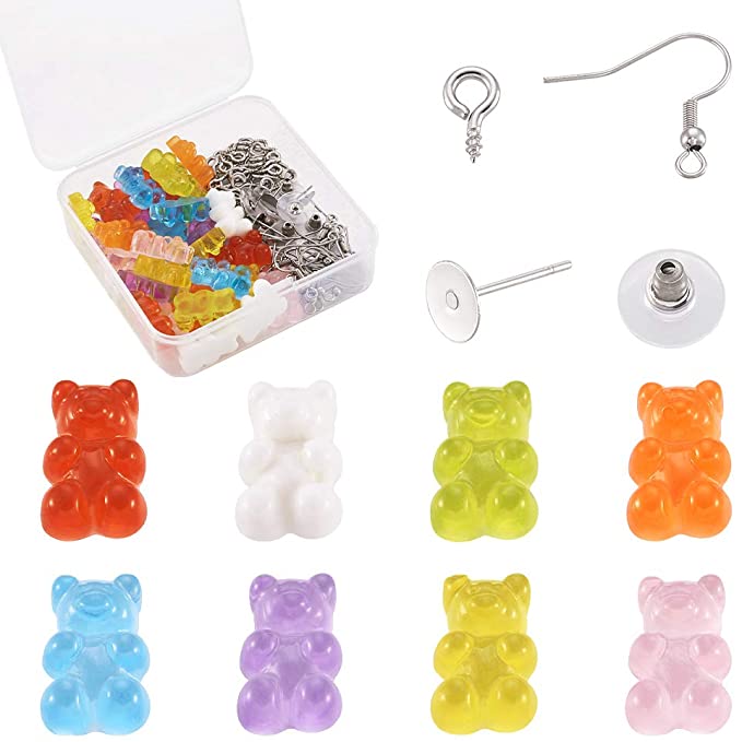 Photo 1 of 2PC LOT
Kissitty 32pcs/Box Bear Resin Flatback Charm Colorful Gummy Bear Pendant with Earring Making Supplies for Nail Art DIY Jewelry Making

Touwkoy 6PCS Hair Claw Clips, Style Hair Banana Barrettes, Nonslip Large Hair Clips, Strong Hold for Thick Hair 