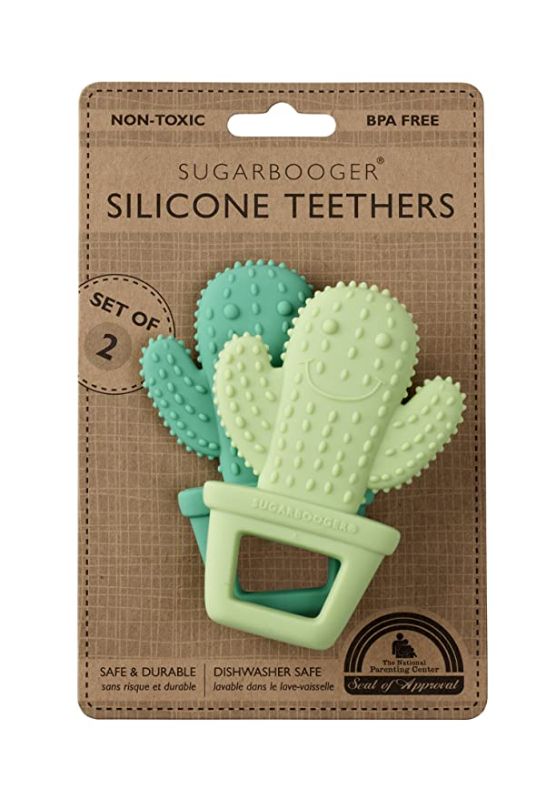 Photo 1 of Sugarbooger Silicone Teether Set-of-Two, Happy Cactus