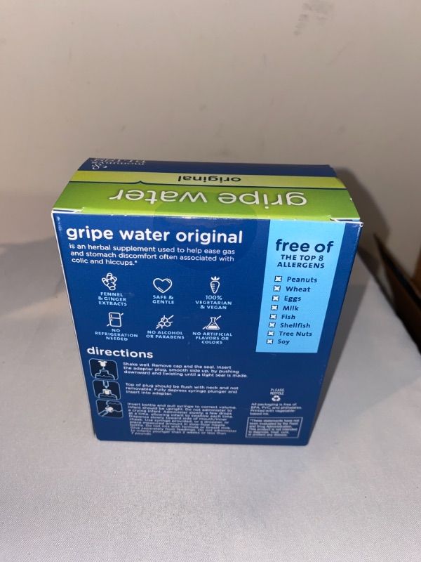 Photo 3 of Mommy's Bliss Gripe Water for Babies - Double Pack, Relieves Stomach Discomfort from Gas, Colic, Fussiness & Hiccups, Age 2 Weeks+, Pack of 2 (Total 8 Fl Oz), EXP 11/2022